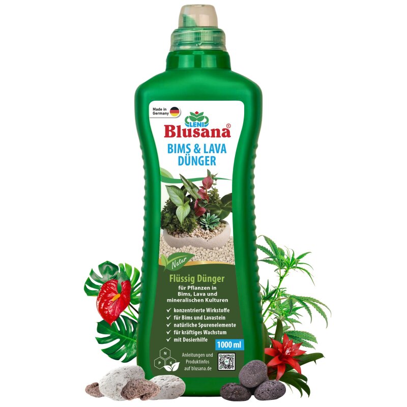Blusana Flüssig Dünger Bims & Lava 1 l Flasche