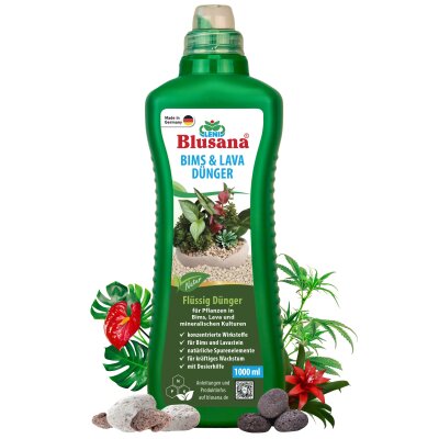 Blusana Flüssig Dünger Bims & Lava 1 l Flasche