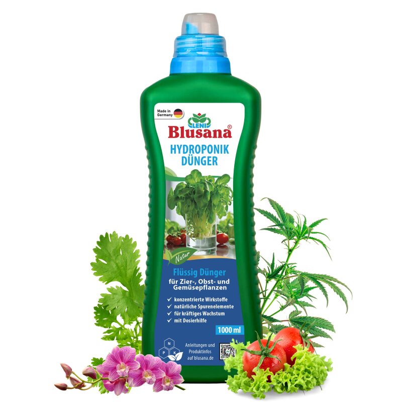 Blusana Flüssig Dünger Hydroponik 1 l Flasche
