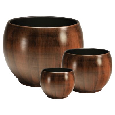 Bali Blumentopf Keramik Holzdekor