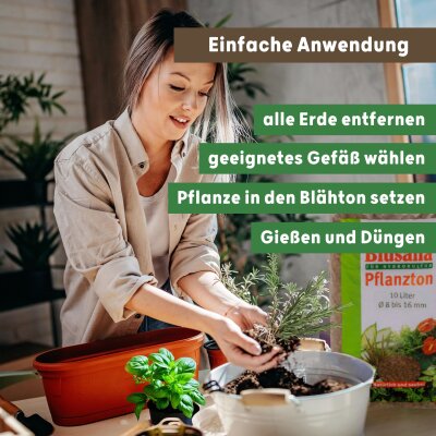 Blusana Pflanzton Körnung 8-16 mm 50 l Sack
